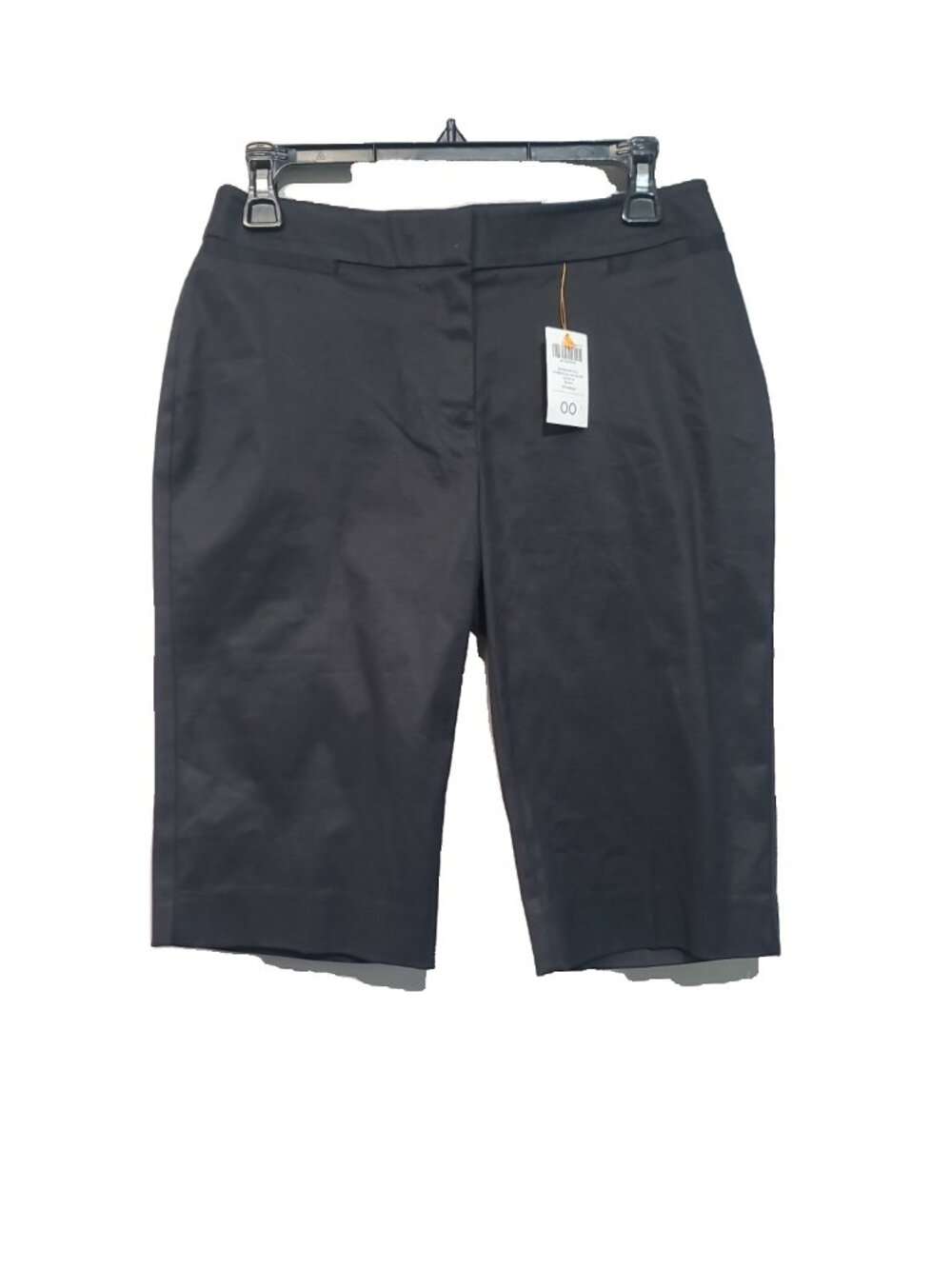 Chico's Crossover Twill Zip Bermuda Short XS Black NWT tailored